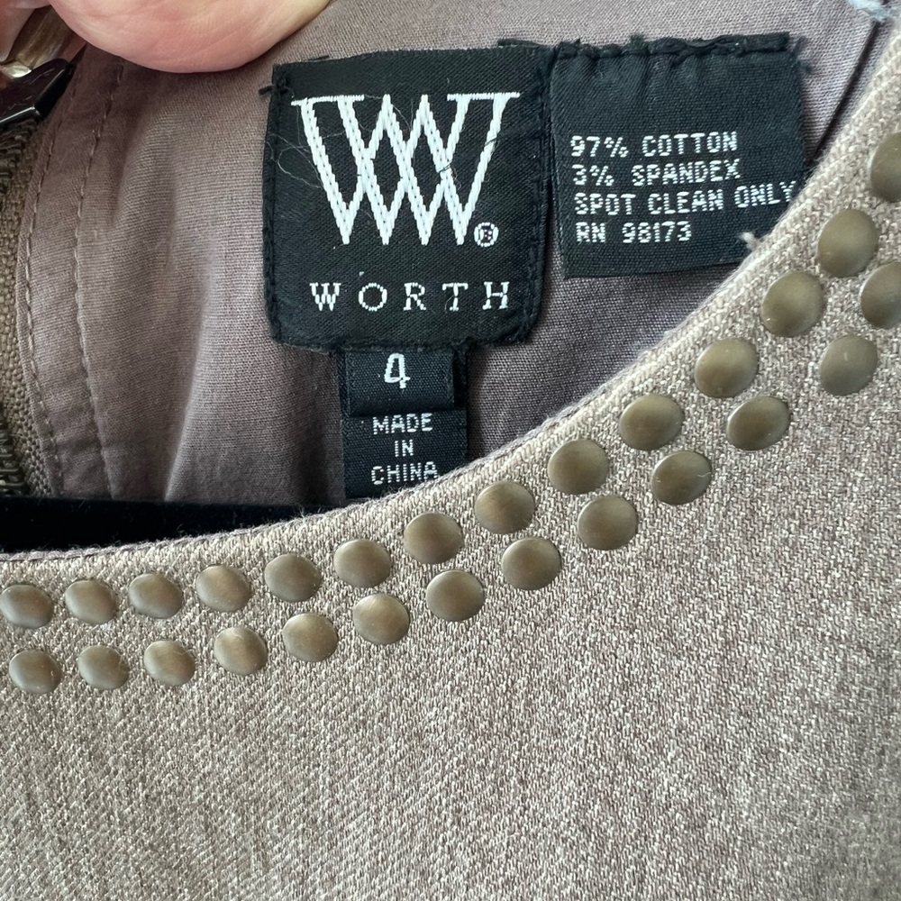 W by worth studded olive dress. Never worn